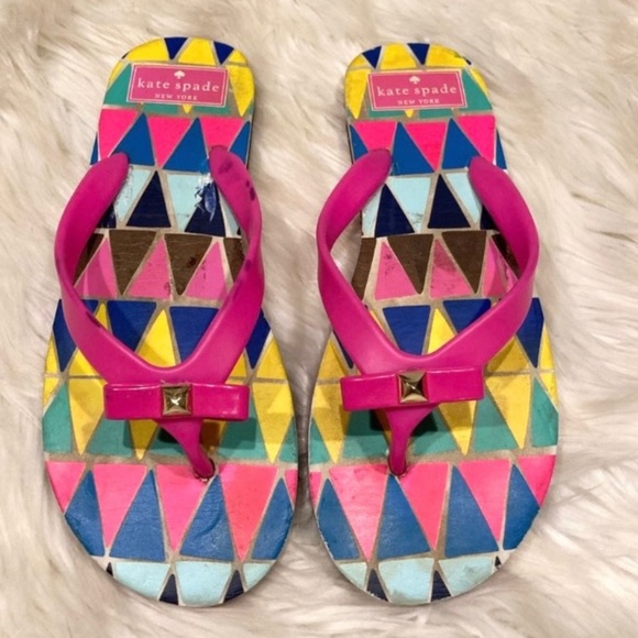 Kate Spade Pink Sandals Shoes Flip Flops Size 7 - Picture 2 of 5
